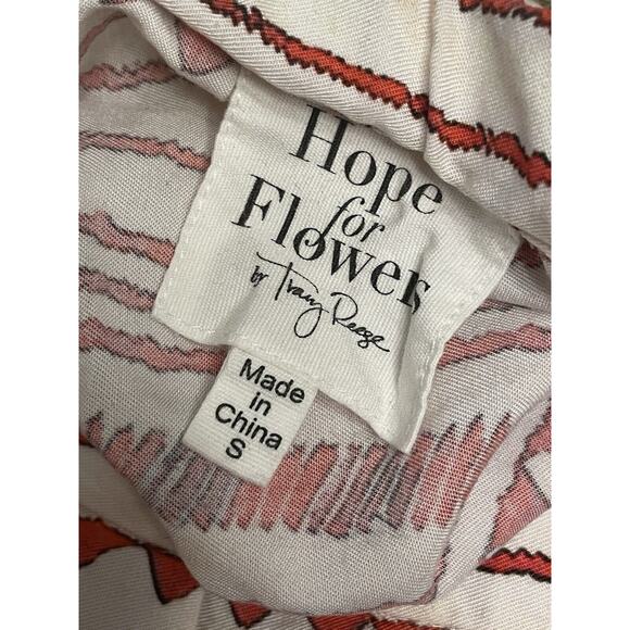 Hope‎ for Flowers Tracy Reese Stripe Tiered Skirt Size Small Midi White Red Boho - Picture 7 of 9